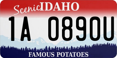 ID license plate 1A0890U
