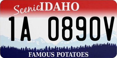ID license plate 1A0890V