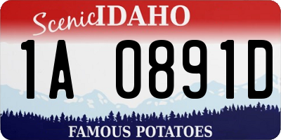 ID license plate 1A0891D