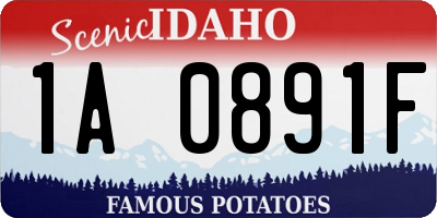 ID license plate 1A0891F