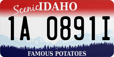 ID license plate 1A0891I