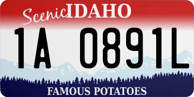 ID license plate 1A0891L
