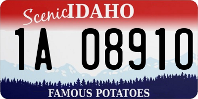 ID license plate 1A0891O