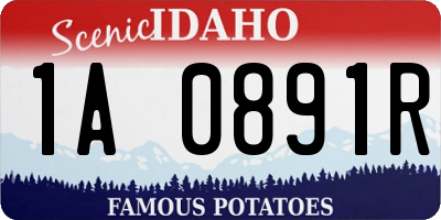 ID license plate 1A0891R
