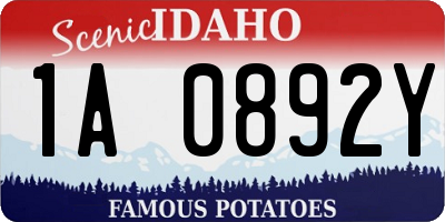 ID license plate 1A0892Y