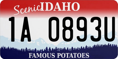 ID license plate 1A0893U