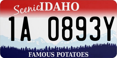 ID license plate 1A0893Y