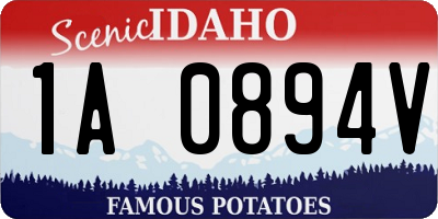ID license plate 1A0894V