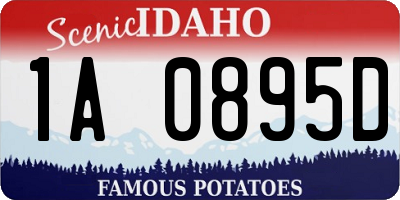 ID license plate 1A0895D