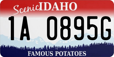 ID license plate 1A0895G