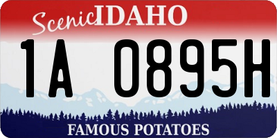 ID license plate 1A0895H
