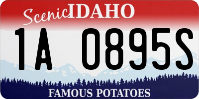 ID license plate 1A0895S