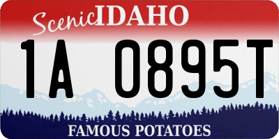 ID license plate 1A0895T