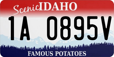 ID license plate 1A0895V