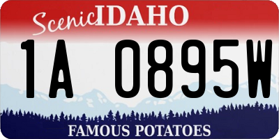 ID license plate 1A0895W