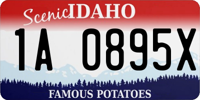 ID license plate 1A0895X