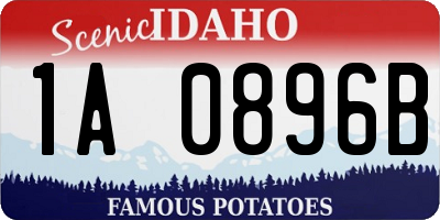 ID license plate 1A0896B