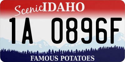 ID license plate 1A0896F