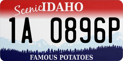 ID license plate 1A0896P