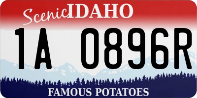 ID license plate 1A0896R