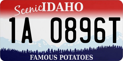 ID license plate 1A0896T