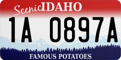 ID license plate 1A0897A