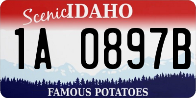 ID license plate 1A0897B