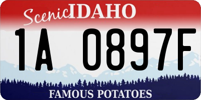 ID license plate 1A0897F