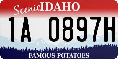 ID license plate 1A0897H