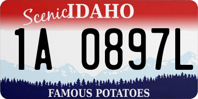 ID license plate 1A0897L