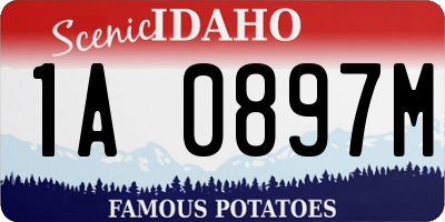ID license plate 1A0897M