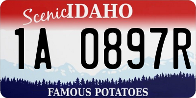 ID license plate 1A0897R