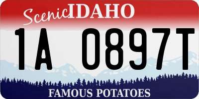 ID license plate 1A0897T