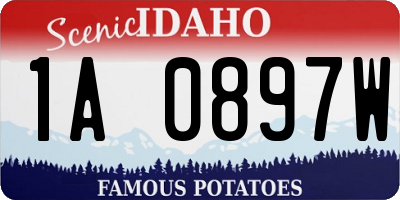 ID license plate 1A0897W