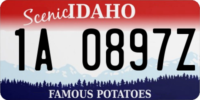 ID license plate 1A0897Z