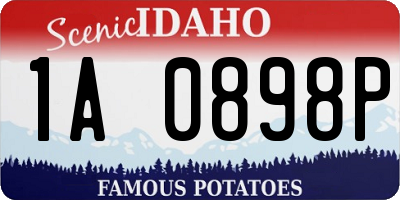 ID license plate 1A0898P