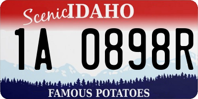 ID license plate 1A0898R