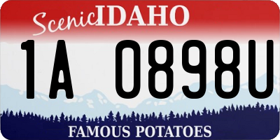 ID license plate 1A0898U
