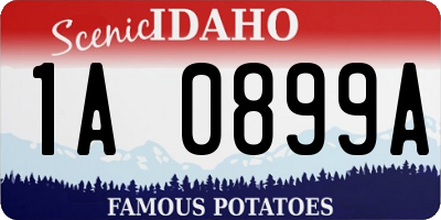 ID license plate 1A0899A