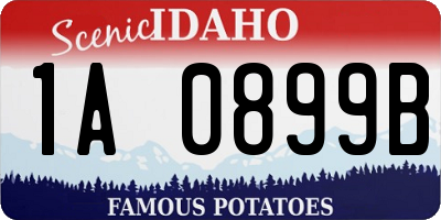 ID license plate 1A0899B