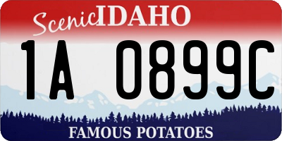 ID license plate 1A0899C