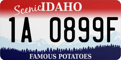 ID license plate 1A0899F