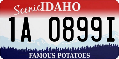 ID license plate 1A0899I