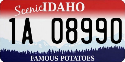 ID license plate 1A0899O