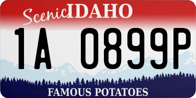 ID license plate 1A0899P