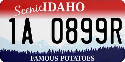 ID license plate 1A0899R