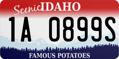 ID license plate 1A0899S