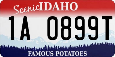 ID license plate 1A0899T