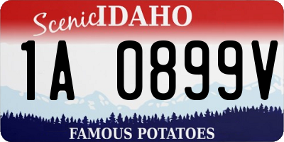 ID license plate 1A0899V
