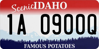 ID license plate 1A0900Q